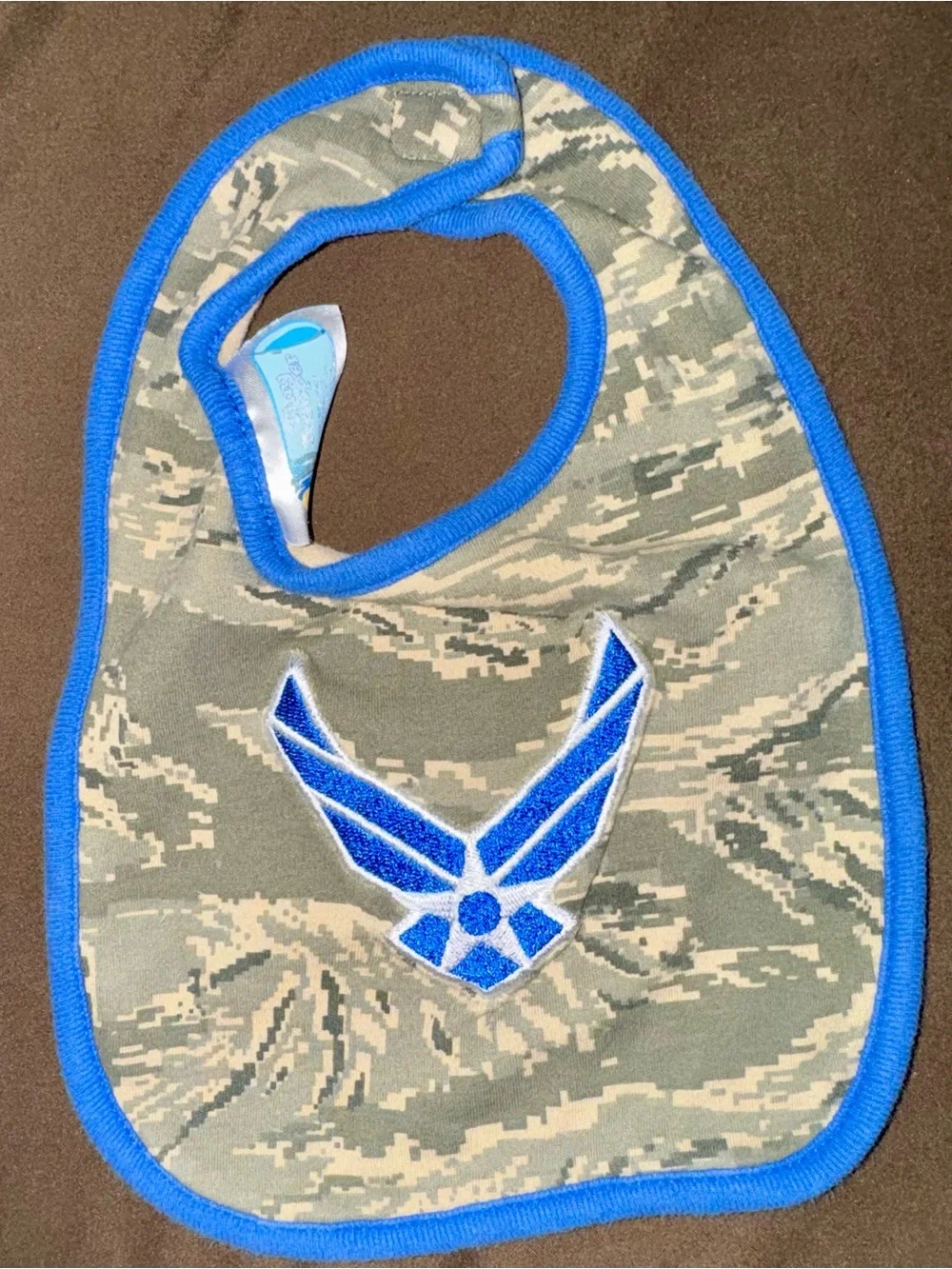🇺🇸 Air Force ABU Camo Baby Bib Military Infant One Size 💙